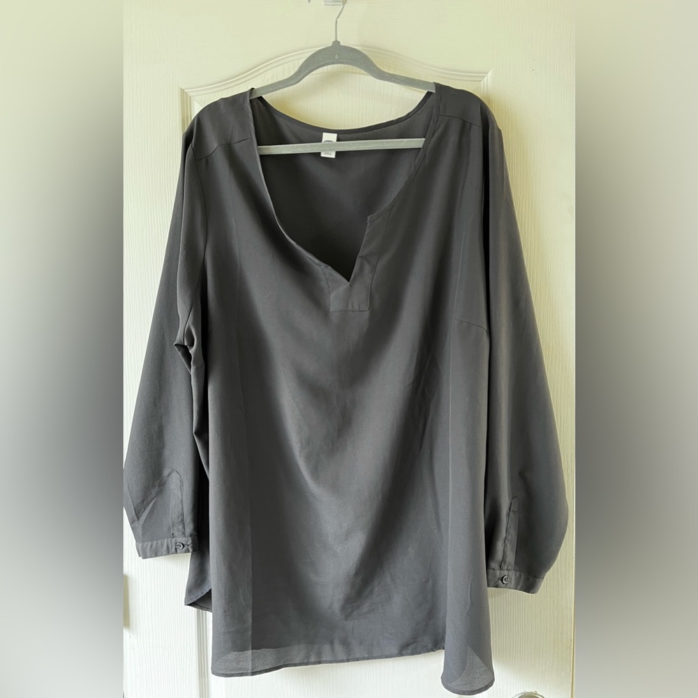 Old Navy Black 3X Dressy Blouse